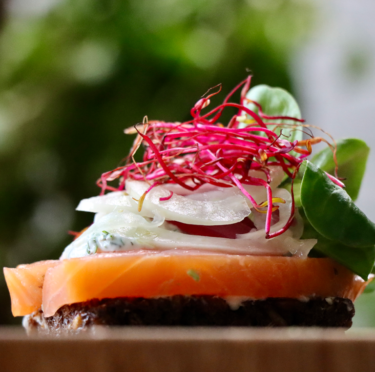 koldrøget laks på Pausecafe